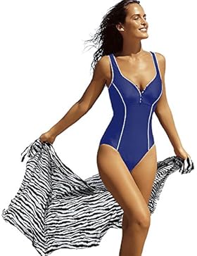 Delimira Damen Einteiler Bademode - Schalen Schlankheits Badeanzug