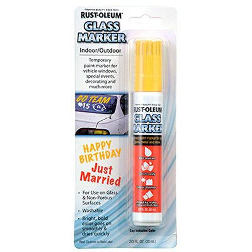 Rust-Oleum 267966 Automotive Glass Marker (Yellow)