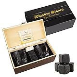 Cumbreca Whisky Steine, Geschenkset mit Whiskey Gläsern: 8...
