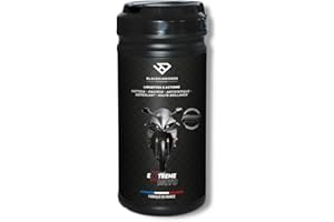 BLACKDIAMONDS TECHNOLOGY BlackDiamonds - Lingettes Nettoyantes pour MOTO - SCOOTER - 5 Actions - Nettoie, Protège, Antistatique, Déperlant & Haute Brillance - Sans Eau ni rinçage- 80 Lingettes