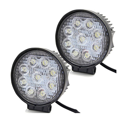 LARS360 2x 27W Rotondo LED luci di lavoro Offroad Proiettore Proiettori 10V-30V inversione fari supplementari Fari fari per Trecker SUV, UTV, ATV