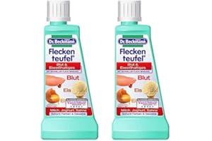 2x Dr. Beckmann Fleckenteufel Sangre & Eiweisshaltiges, Hielo, Huevo, Leche Yogur, Crema (2x 50 Ml) en el Suzanjas Pack Doble