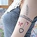 New 1pcs White Henna Ink Lace Flower Temporary Flash Tattoo Inspired Stickers Fake Tattoos (J016W_BK)
