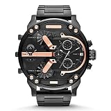 Fenkoo Männer Uhrquarz wasserdichte Sport-Uhr-Kalender echtem Edelstahl Armbanduhr montre reloj relogio (Schwarz)