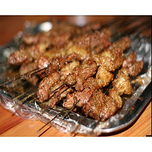 fourHeart 12-tlg Edelstahl BBQ Grillspieße Wurstspieße 30cm Fleischspieße Schaschlik Spieße Holzgriff für Camping, Freizeit, Lagerfeuer, Grillfest, Gartenparty, Geburtstag, Outdoor, usw - 7