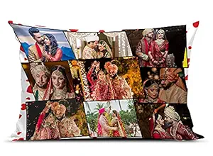 DreamVio Photo Cushion/Pillow for Gift to Husband,Wife,Mother,Father,Girl, Boy,Best Friend on Birthdays,Valentine,Rakhi with Filler. Size:- 12x18 inches, Colour:- Multi, Style 41