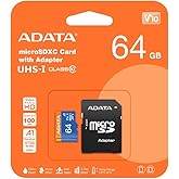 ADATA SD MicroSD Card 64GB SDXC (UHS-I Class 10) Ada Perakende