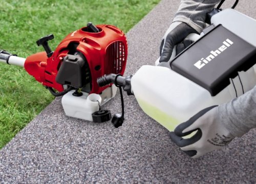 Einhell Benzin Sense GH-BC 25 AS (0,75 kW, 42/23 cm Schnittbreite Doppelfaden/Messer, 3-Zahn-Messer, Tippautomatik, Quick Start) - 6