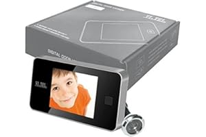 VI.TEL. VISORE SPIONCINO TELECAMERA CROMO SATINATO DISPLAY DIGITALE PER PORTA SCHERMO LCD