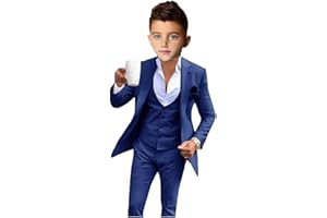 BOTONG 3 PC Garçon Costume pour Mariage Peak Revers Fleur Garçon Costumes Slim Fit Formelle Garçons Smoking Garçons Party Suit