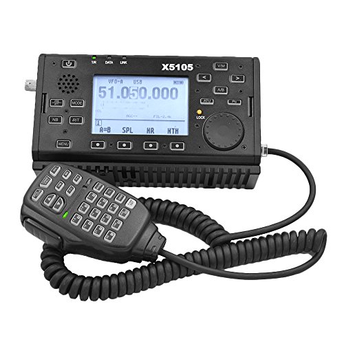Xiegu X5105 OUTDOOR VERSION 5W 3800mAh HF TRANSCEIVER with IF Output, All Bands Covering SSB CW AM FM RTTY PSK Black