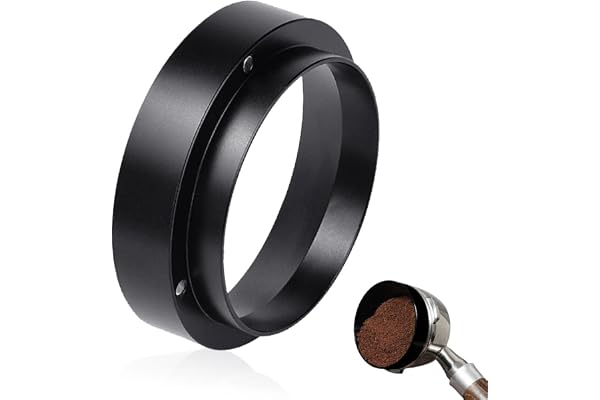 DIKEBAO Anneau de Dosage, Anneau de Dosage de Café en Aluminium, Entonnoir de Dosage Expresso 51MM, Entonnoir de Dosage 51/53/58 MM, Anneau de Dosage Magnétique de Café pour Machine à Café (Noir)