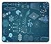 Produktbild Science Mouse Pad, Scientific Method Themed Blue Toned Design Atom Module DNA and Graphs, Standard Size Rectangle Non-Slip Rubber Mousepad, Teal Blue Cadet Blue