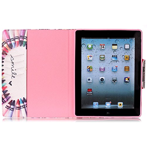 iPad 2 iPad 3 iPad 4 Hülle, iPad 2 iPad 3 iPad 4 Cover, DEENOR Colorful Classic Design PU Leather Stand schutzhülle hülle für Apple iPad 2 iPad 3 iPad 4. Color Pen - 4