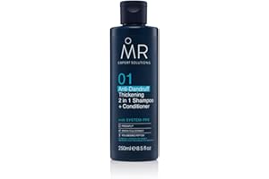 MR. MR 2 in 1 Anti-Dandruff Thickening Shampoo and Conditioner (250ml) for Men with System-PPX. Hair Loss Shampoo, Vegan & Cruelty Free for Hair Growth