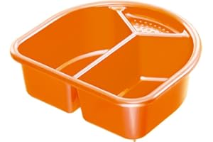 Rotho Babydesign Wash Basin, 4l, From 0 Months, TOP/Bella Bambina, Mandarine Pearl (Orange), 200060206