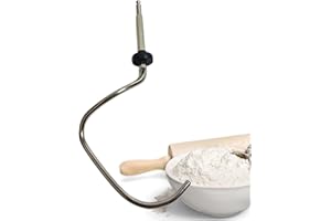 LICHTBLAU gancho de amasar para robot de cocina Bosch I Amasador de recambio para MUM4 y MUM5 I Gancho de amasar acero inoxidable para procesador de comida I Accesorio recambio MUM4/MUM5
