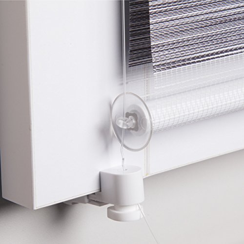 Duo-Rollo Klemmfix ohne Bohren Doppelrollo Seitenzugrollo Kettenzugrollo 150 cm 80 cm Stone - 8