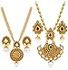 Sukkhi Wavy Gold Plated Kundan Set of 2 Necklace Set Combo For Women