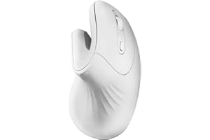 Mars Gaming MMW-ERGOPRO, Mouse Senza Fili Ergonomico Verticale, Design Pieghevole, Sensore Ottico 3200DPI, Switch Huano, Ricevitore Wireless 2.4GHz, Compatibilità Multipiattaforma, Bianco