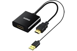 WJESOG HDMI to Displayport Adapter 4K@60Hz，HDMI 2.0 Male to DP 1.2 Female Converter for Xbox One/PS4/PS5/NS Compatible with VESA Dual-Mode DisplayPort 1.2
