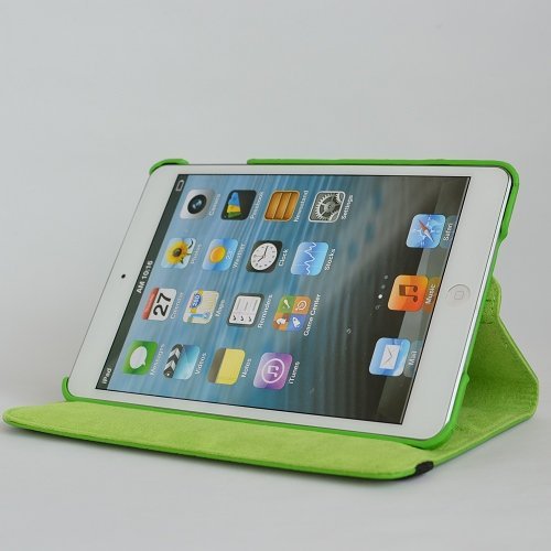 inShang Hülle für Apple ipad mini 3 mini 2 mini 1, Edles PU Leder Tasche Hülle Skins Etui Schutzhülle Ständer Smart Case Cover für Tablet iPad, Super Automatische Einschlaf-/Aufwach funktion, 360 Grad rotierende + Normal Stylus - 2