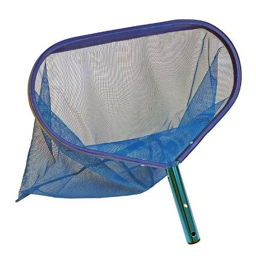 Bodenkescher mit tiefem Netz und Alu-Rahmen für Teleskopstange | hochwertiger Kescher für Pool & Teich mit tiefem Netz