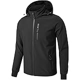 TONY BACKER Giacca Jacket Uomo Invernale Softshell Impermeabile Antivento con Cappuccio Giacca Calda Giubbotto Uomo Trekking 