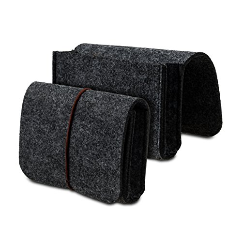 kwmobile Laptoptasche Filz Sleeve für 11″ 11,6″ Laptop Notebook – Notebook Tasche Schutzhülle Laptop Case Hülle in Dunkelgrau mit Innentaschen Innenmaße: ca. 33,4 x 24,0 cm - 9