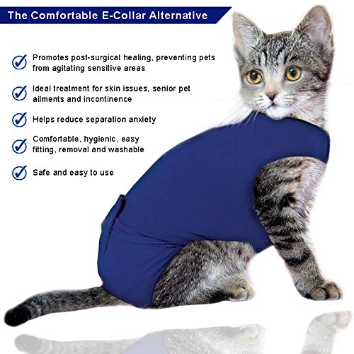 Cat Vest Recovery Suit Kitten Emotional Support Cat Vest for Small Dog