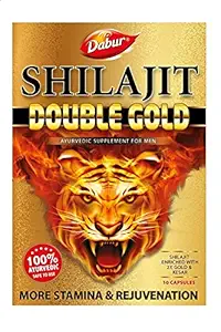 DABUR Shilajit Double Gold 20 Capsules for Stamina and Rejuvenation
