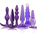 Price comparison product image 6Pcs/Set Soft Silicone Anal Dildo Butt Plug Prostate Massager Adult Gay Products Anal Plug Beads Erotic Sex Toys for Men Women Purple 6