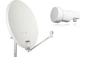 RED OPTICUM QA60 Stahl Antena satelital un Solo LNB (60 cm) Gris Claro