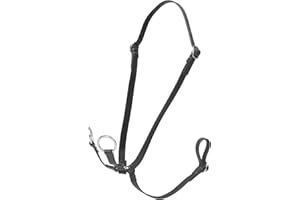 LeMieux Hobby - Martingala da corsa per cavalli, in morbida pelle, regolabile, adatta per bambini dai 3 anni in su, colore: Nero