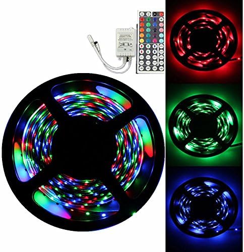 Light Strip LED,ALISAM 3M RGB 3528 180 Led SMD Flexible Light Strip Lamp Strip Kit +44 key IR Remote Controller,Reduce Eye Fatigue and Increase Image Clarity,Non Waterproof