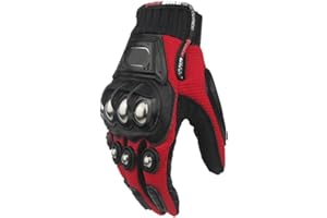 OUABIYA Steel Outdoor Reinforced Brass Knuckle Motorcycle Motorbike Powersports Racing Textile Safety Gloves