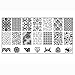 Amison 10pcs Women Nail Art DIY Nail Stamp Stamping Image Plate Print Nail Art Template