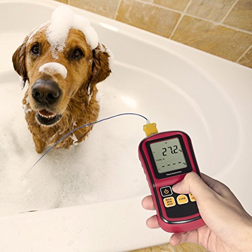 Temperaturmessgerät, GOCHANGE tragbar Digital-Thermometer Dual Channel Temperatur Tester für K / J / T / E / R / N Thermoelement mit LCD-Hintergrundbeleuchtung Thermoelement - 7