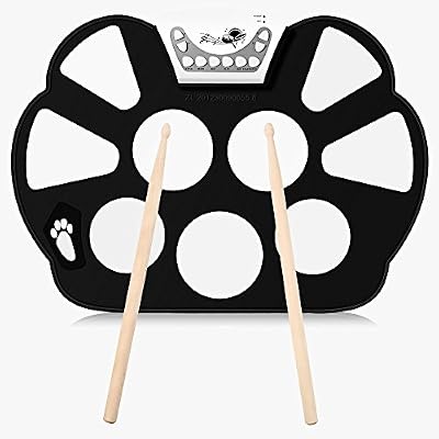 Amorus batterie électronique avec pad de percussion, parfait pour les débutants et les enfants