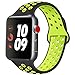 Produktbild ATUP kompatibel mit für Apple Watch Armband 38mm 40mm 42mm 44mm, Weiches Silikon Ersatzarmband Uhrenarmbänder kompatibel mit für der iWatch Serie 1/2/3/4 (05 Black&Green, 42/44mm-M/L)