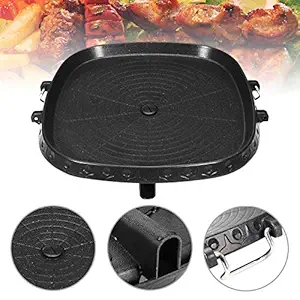 RISHIL WORLD Portable BBQ Top Grill Butane Gas Stove Pan Korean Style Non Stick Cook Plate BBQ Grill