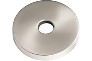 TIXIYU Grande flangia per braccio doccia, in acciaio inox 304, piastra rosetta per tubo G1/2" a casa (spazzolato)