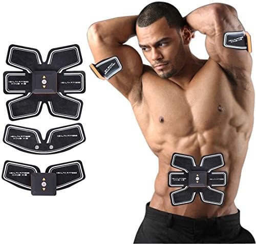 [New Version 2017] Jingfude Abdominal Muscle Toner Body Toning Fitness Training Gear Abs Fit Training ABS Fit Weight Muscle Training Abs Belt Toning Gym Workout Machine, Smart Home Fitness Apparatus Unisex Support For Men &amp; Women