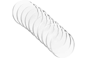 VILLCASE Lot de 10 ventouses pour plaques de verre,En verre transparent,Pour pare-chocs,Pas de colle,En verre,Entretoises de table,Rondes transparentes,En silicone,Boutons en caoutchouc,Autocollant