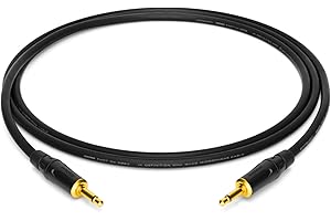 enoaudio Mogami 2893 High-Definition Eurorack Patchkabel | Amphenol Gold 3,5mm TS miniklinke | HiFi, Black, 2,5 m