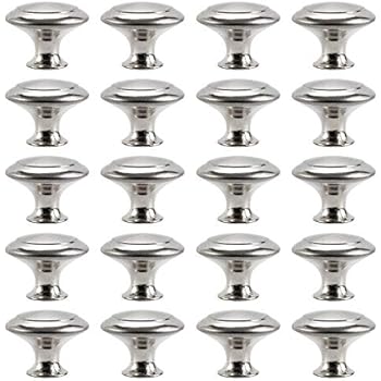 20 Stück Schrank Türknauf Türknöpfe 30 mm silber Edelstahl Möbelknöpfe