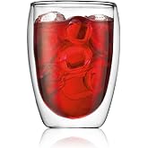 &Ccedil;ift Cidarlı Su ve Meşrubat Bardağı, Borosilikat Cam Şeffaf Cam Bardak 350 ml - 1 Adet - 12772