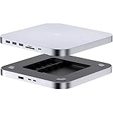 Hagibis USB-C Hub with Dual Hard Drive Enclosure, Type-C Docking Station for Mac Mini M1 with 2.5inch SATA, M.2 NVMe NGFF, 4K