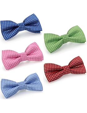 Aroncent 5pcs Set Kinder Fliege Schleife Krawatte Schlips Querbinder Bow Tie Binder Punkte Polka Dot Verstellbar...