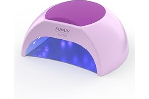 SUNUV Lampada Unghie LED UV Professionale per Gel e Semipermanente, Sensore Di Avvio Automatico, 4 Timer 10/30/60/90S (Viola)